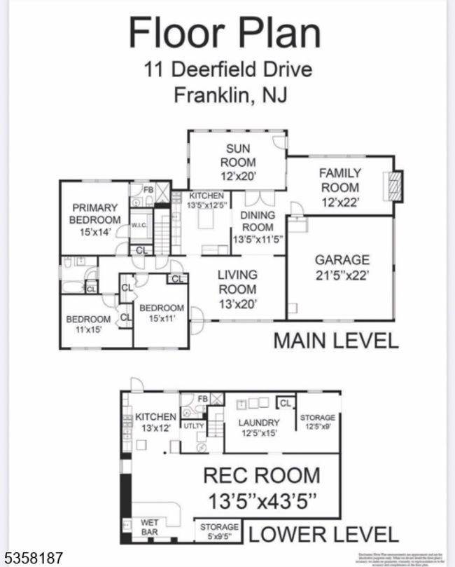 11 Deerfield Dr, House other with 3 bedrooms, 3 bathrooms and null parking in Franklin NJ | Image 17