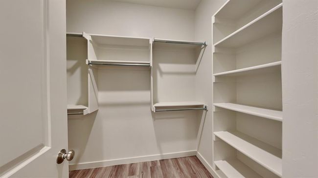 Spacious closet featuring wood finished floors | Image 13