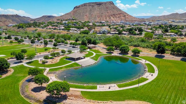 Aerial perspective of suburban area featuring a water and mountain view | Image 75