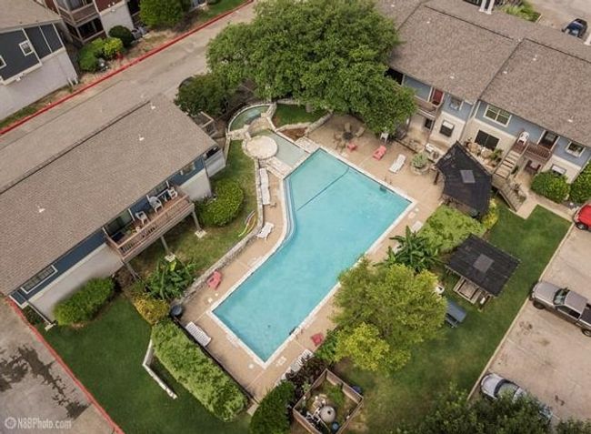 View from above of property featuring a pool | Image 21
