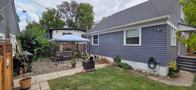 View of yard with a gazebo, an outdoor living space, and a patio | Image 23