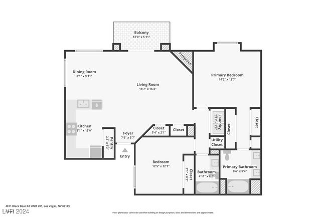UNIT-201 - 4811 Black Bear Rd, Condo with 2 bedrooms, 2 bathrooms and null parking in Las Vegas NV | Image 31