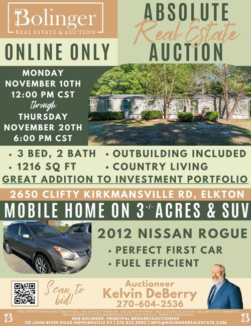 2650 Clifty Kirkmansville Rd, Elkton, KY, 42220-8656 | Card Image