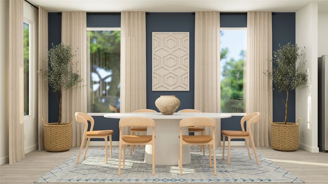 Dining space with plenty of natural light and light wood-style floors | Image 13