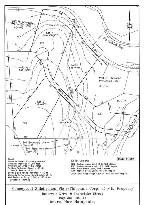 Map 201 Lot 114 Thorndike Road, Weare, NH, 03281 | Card Image