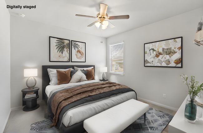 Digitally staged middle bedroom | Image 23