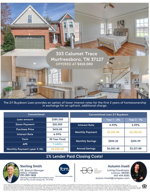 303 Calumet Trce, Murfreesboro, TN, 37127-6320 | Card Image
