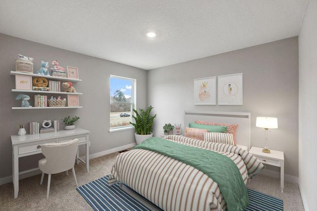 Spacious secondary bedroom with natural light. Model photos. Options and colors will vary. | Image 30