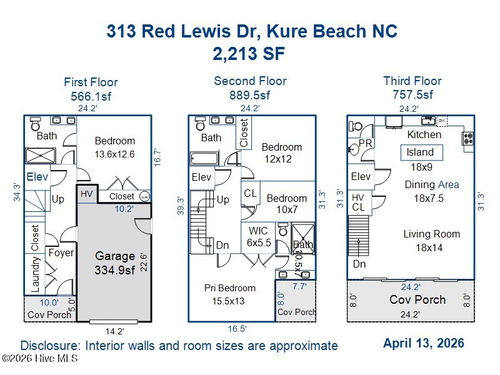 13-313 Red Lewis Dr, Kure Beach, NC, 28449-5501 | Card Image