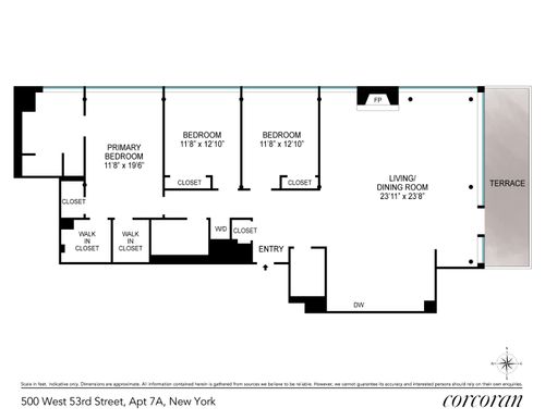 7a-500 W 53rd St, New York, NY, 10019-5330 | Card Image