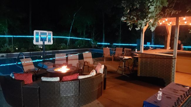 Pool area at night | Image 52