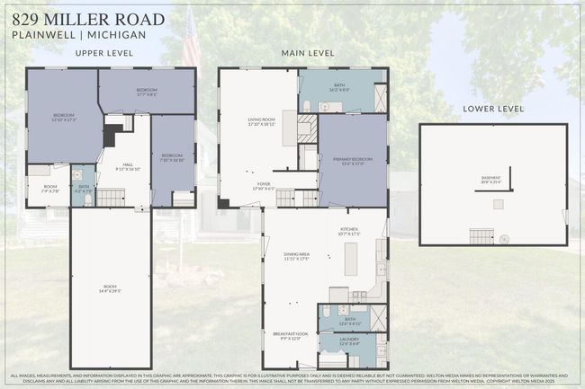 829 Miller Rd, House other with 4 bedrooms, 3 bathrooms and null parking in Plainwell MI | Image 64