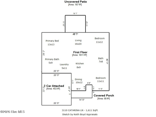 3110 Catarina Ln, New Bern, NC, 28562-7043 | Card Image