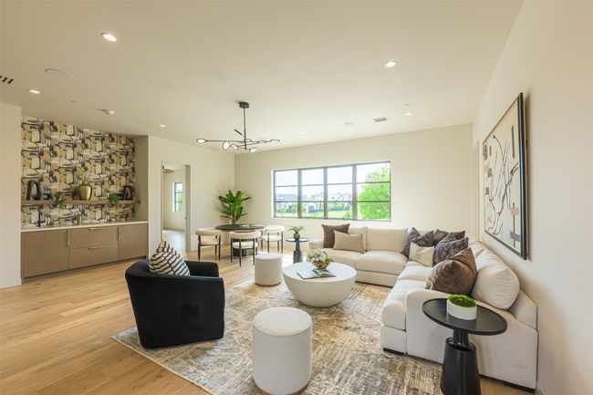 Upstairs living sink and fridge in bar area | Image 35