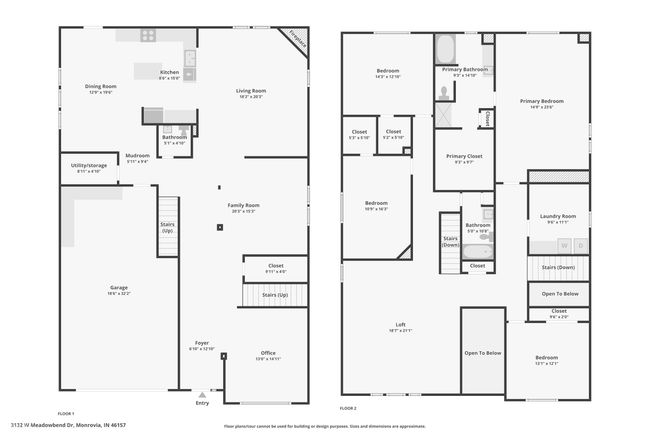 3132 W Meadowbend Dr, House other with 4 bedrooms, 3 bathrooms and null parking in Monrovia IN | Image 78
