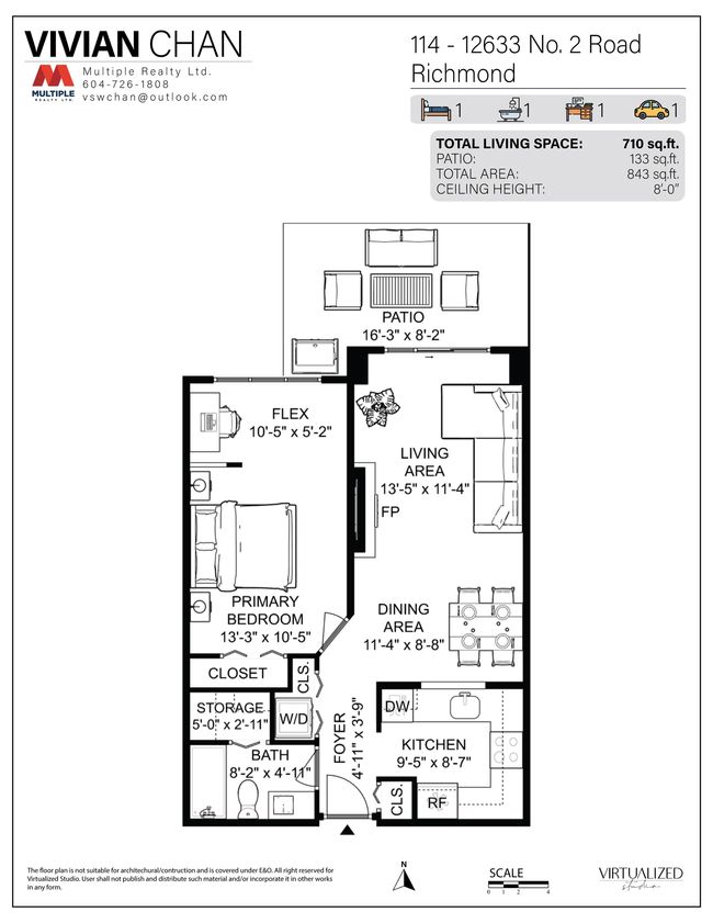 114 - 12633 No. 2 Road, Condo with 1 bedrooms, 1 bathrooms and 1 parking in Richmond BC | Image 18