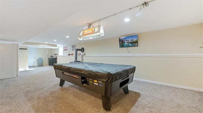 Rec room featuring billiards table, carpet flooring, and recessed lighting | Image 22