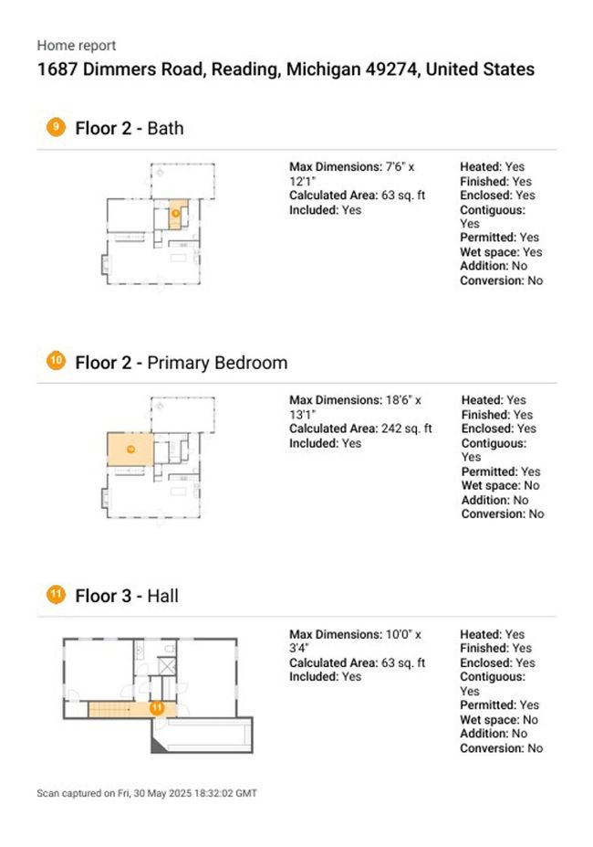 1687 Dimmers Rd, House other with 3 bedrooms, 3 bathrooms and null parking in Reading MI | Image 65