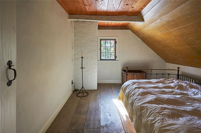 Bedroom with hardwood / wood-style floors, wood ceiling, and vaulted ceiling | Image 14