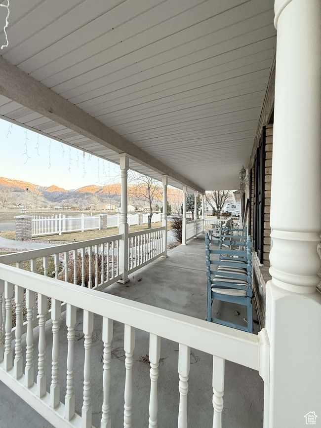 View of patio / terrace with a mountain view | Image 5