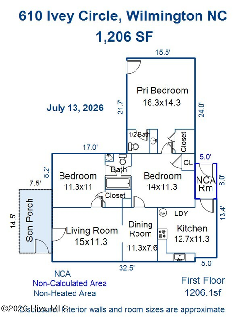 610 Ivey Cir, Wilmington, NC, 28401-7210 | Card Image