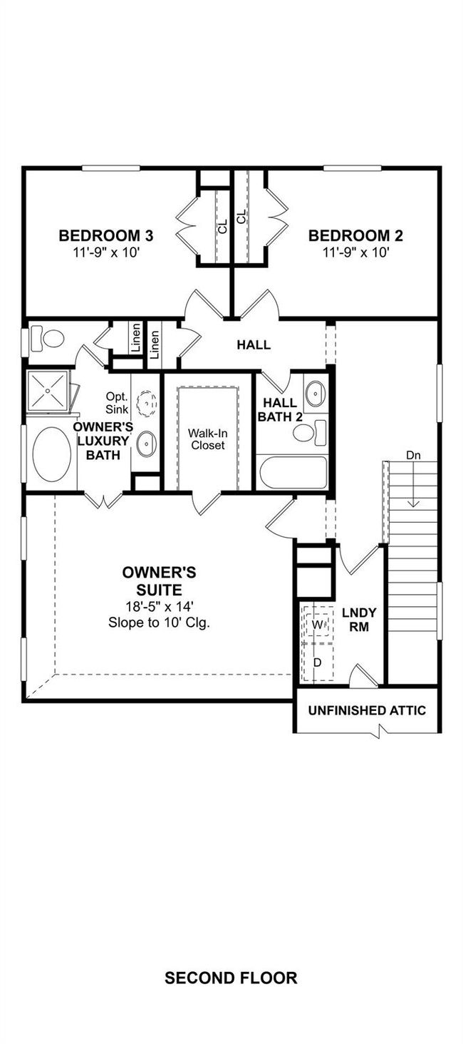 The Lockport II floor plan by K. Hovnanian® Homes. 2nd Floor shown. *Prices, plans, dimensions, features, specifications, materials, and availability of homes or communities are subject to change without notice or obligation. | Image 4