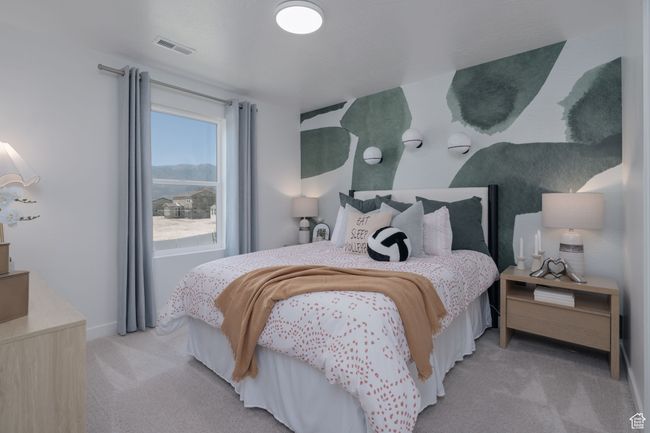 Bedroom with light carpet | Image 12