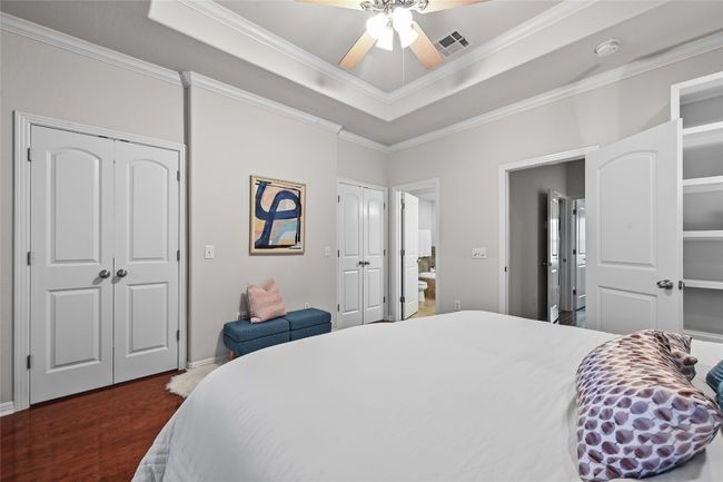 Full length closet with two sets of doors for his/hers or easy access to both sides for one person | Image 16