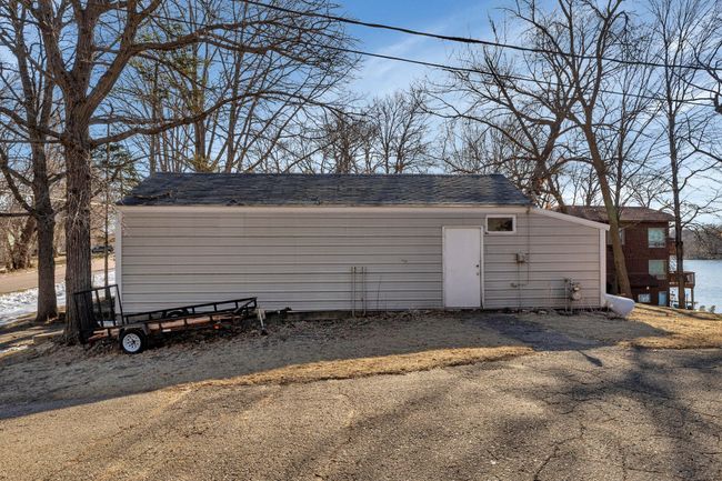 Oversized one stall garage with additonal open storage off the back for canoe, kayaks, etc. | Image 20