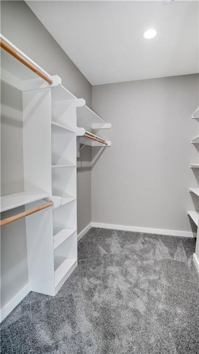 Spacious closet with carpet floors | Image 10