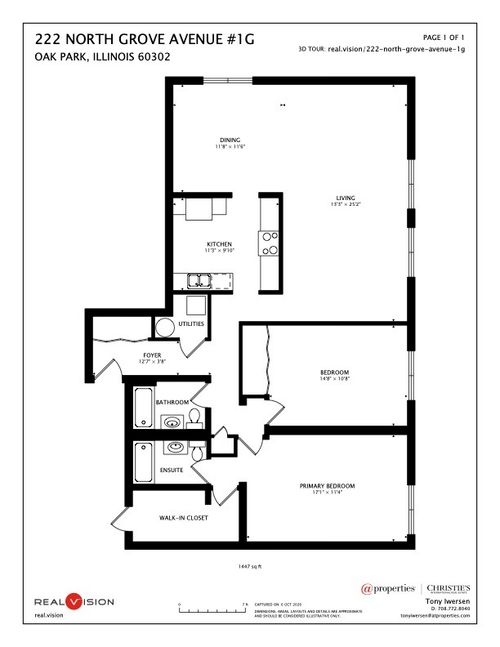 1g-222 N Grove Avenue, Oak Park, IL, 60302 | Card Image