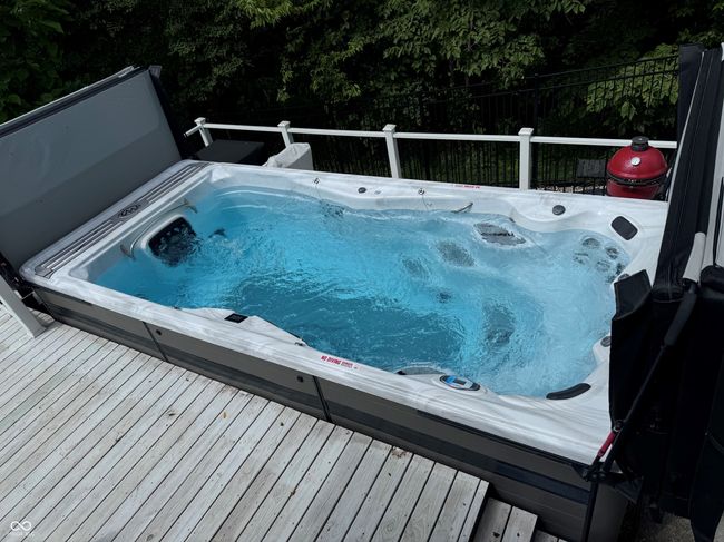Reimagine the treadmill, but easier on your knees. This luxury swim spa has a built in 'treadmill' so you can walk or jog against current/resistance. | Image 65