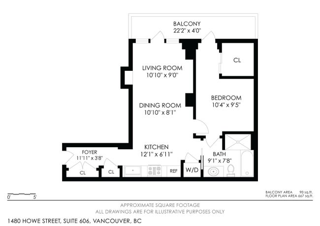 606 - 1480 Howe Street, Condo with 1 bedrooms, 1 bathrooms and 1 parking in Vancouver BC | Image 27
