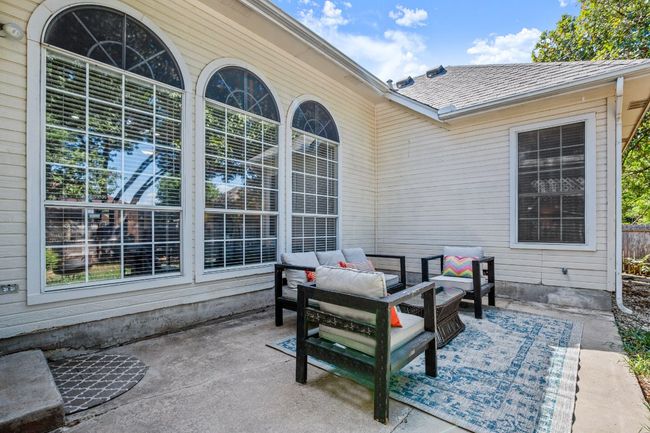 View of patio featuring outdoor lounge area | Image 26