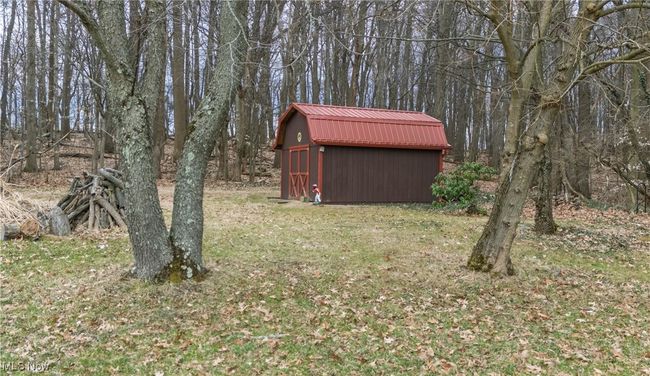 View of yard with a storage shed and an outdoor structure | Image 6