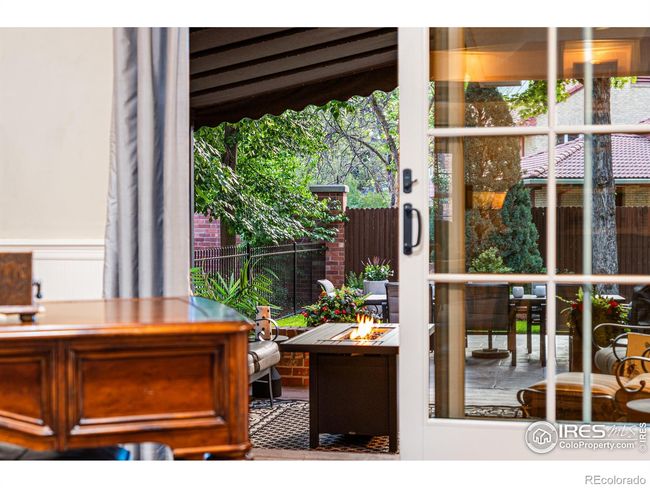 French Doors from Office open to Covered Patio | Image 11