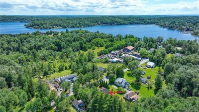 Drone / aerial view featuring a lake nearby | Image 2