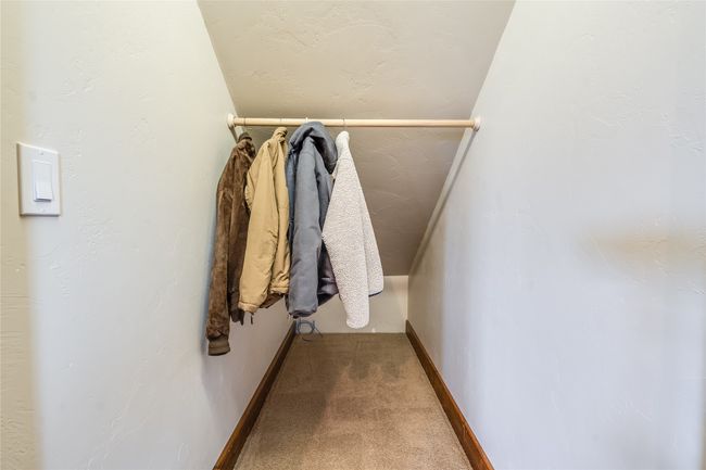 Caretaker Quarters / Guest House. closet with carpet floors | Image 87