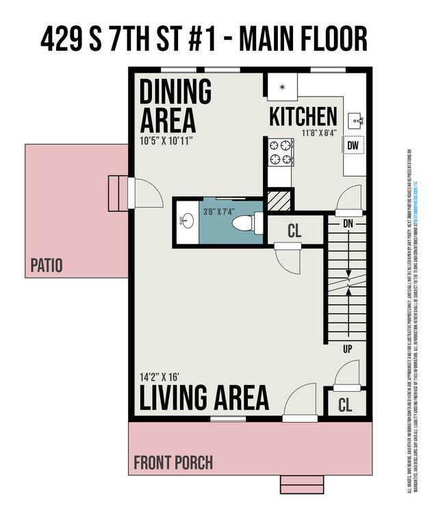APT-1 - 429 S 7 Th St, Condo with 3 bedrooms, 2 bathrooms and null parking in Ann Arbor MI | Image 16