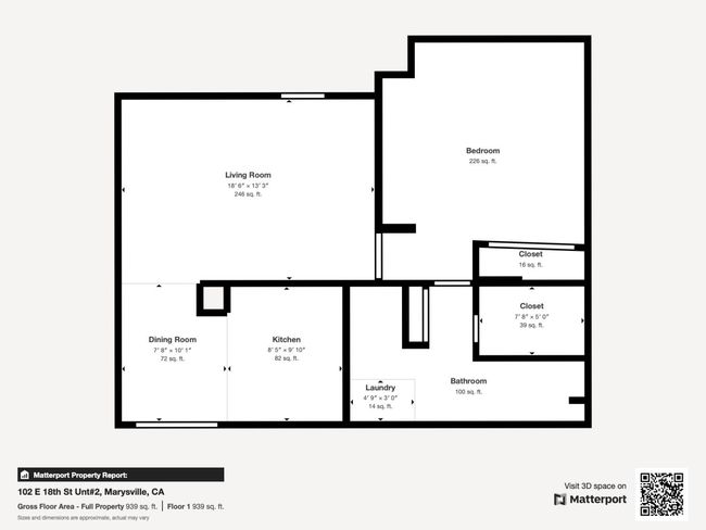 APT-2 - 102 E 18 Th St, Condo with 1 bedrooms, 1 bathrooms and null parking in Marysville CA | Image 34