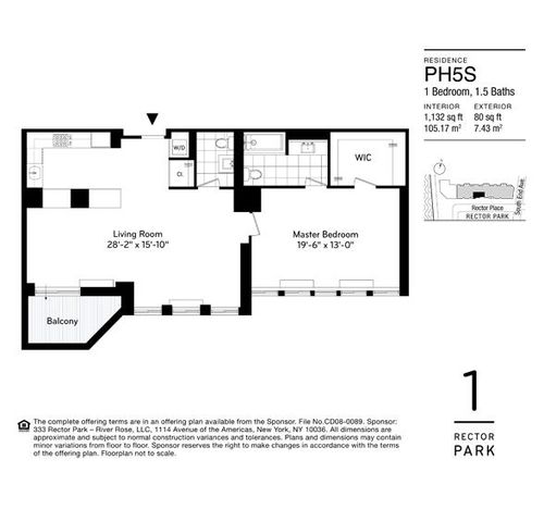 ph-5s-333 Rector Pl, New York, NY, 10280-1421 | Card Image