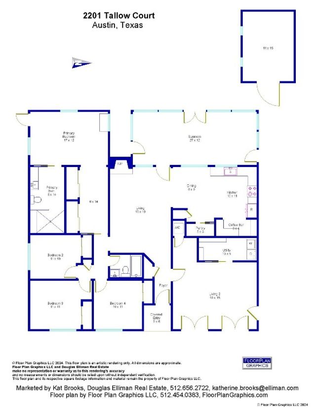 2201 Tallow Ct, House other with 4 bedrooms, 2 bathrooms and null parking in Austin TX | Image 21