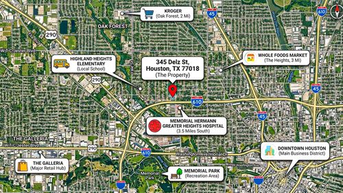345 Delz St, Houston, TX, 77018-1615 | Card Image