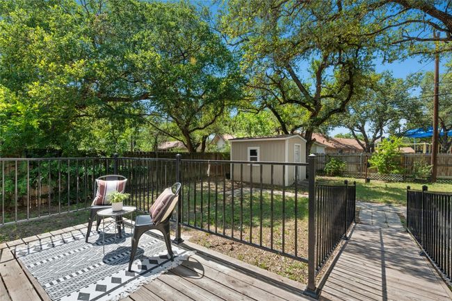Back deck with ramp into nice sized, shaded backyard | Image 21