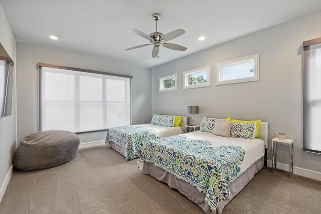 Carpeted bedroom featuring recessed lighting, baseboards, and ceiling fan | Image 35