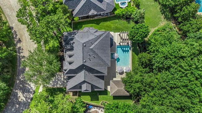 Aerial view of the home in the desired Cinco Ranch at Bayou Woods. | Image 50