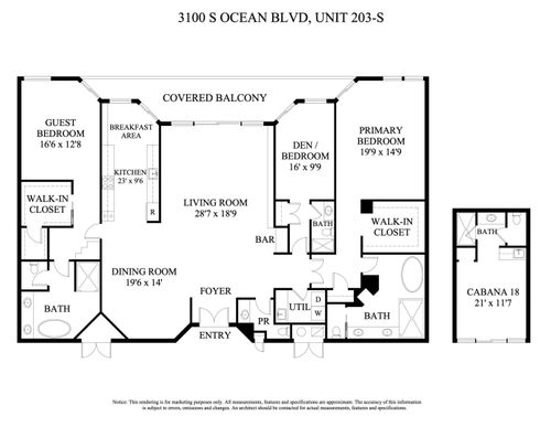 203s-3100 S Ocean Blvd, Palm Beach, FL, 33480-7016 | Card Image