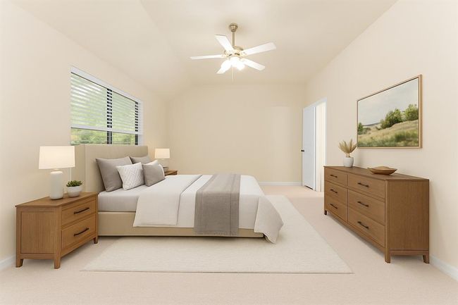 The spacious primary suite features high ceilings, soft natural light, and a bonus room attached - ideal for a sitting area, home office, or nursery. With an ensuite bath just beyond, this layout offers comfort, flexibility, and retreat-like privacy. virtually staged | Image 20