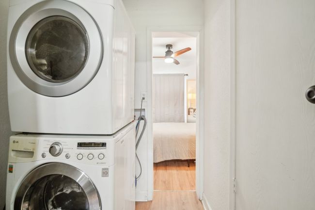 Utility area accommodates stackable washer/dryer. | Image 13