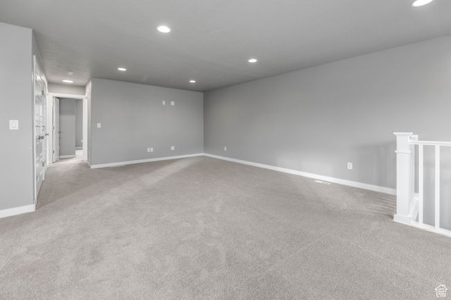 Spare room with baseboards, carpet flooring, and recessed lighting | Image 25